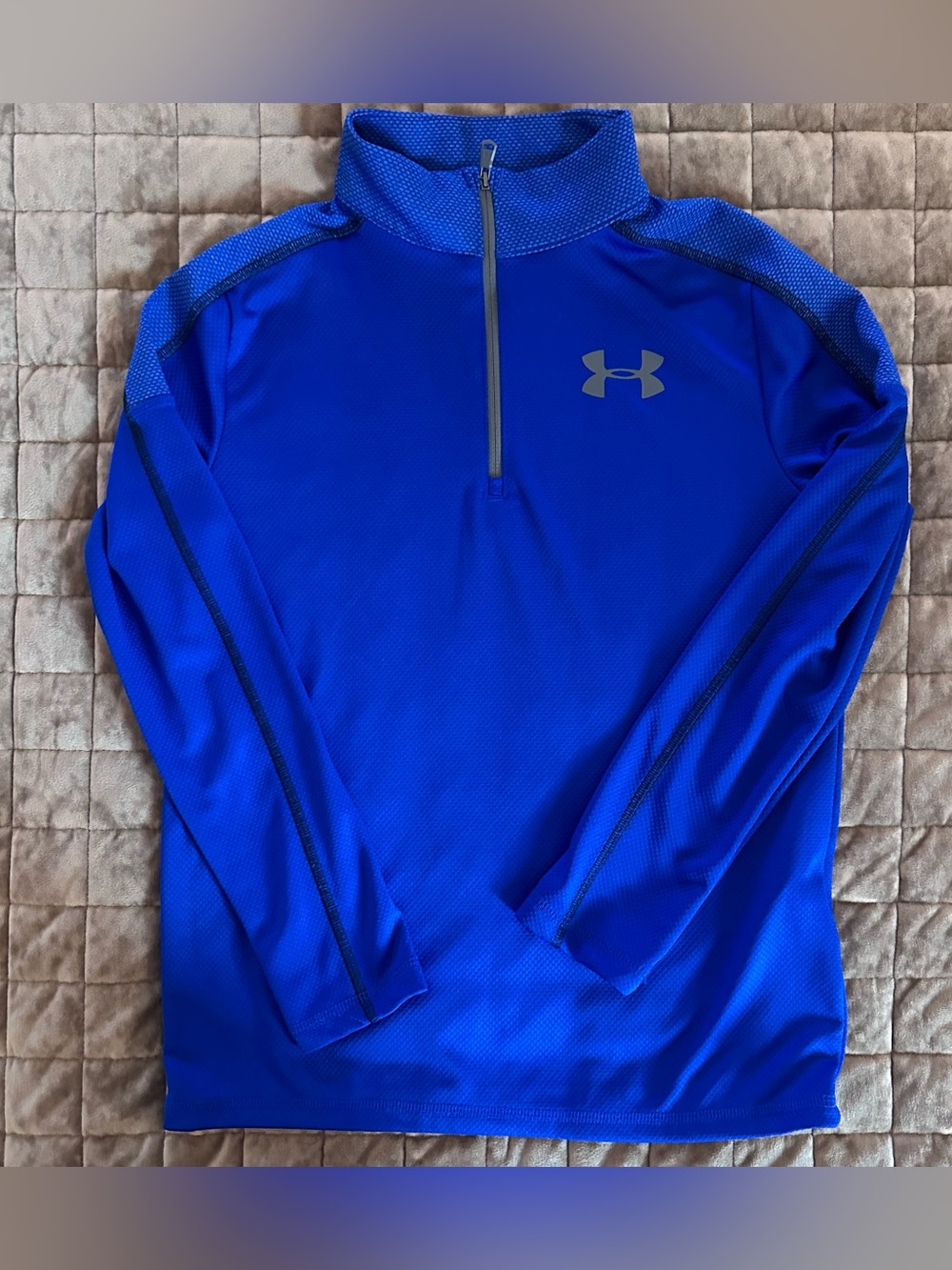 Under Armour Youth Size Medium Blue Pullover Quarter Zip